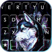 Glitch Wolf Keyboard Background Apk