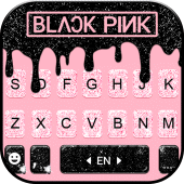 Glitter Black Pink Keyboard Background Apk