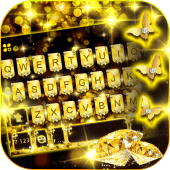 Golden Diamonds Keyboard Background Apk