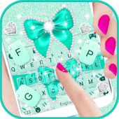 Green Diamond Bow Keyboard The Apk