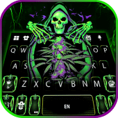 Green Neon Reaper Keyboard Background Apk