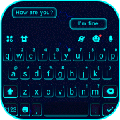 Neon Blue Theme Apk