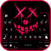 Neon Ghost Face Keyboard Background Apk