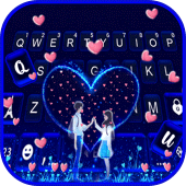 Neon Love Couple Keyboard Background Apk