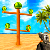 Watermelon Shooter Game - Fruit Gun Shooting Apk