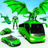 Flying Bus Robot Car Transform Apk