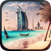 Dubai Jumeirah Beach Video LWP Apk