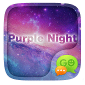 GO SMS PURPLE NIGHT THEME Apk