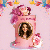 Photo & Name On Birthday Cake Apk