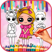 Cute Girls Coloring Book Apk