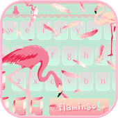 Pink flamingo Keyboard Theme Apk