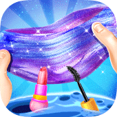 Glitter Galaxy Makeup Slime - Slime Simulator Apk