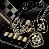 Black Luxury Gold Theme Apk