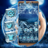 Blue Ice Horse Launcher Theme Apk