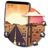 Desert Sunrise Road Launcher Apk