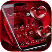 Red Rose Diamond Theme Apk