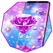 Pink Shiny Diamond Theme Apk