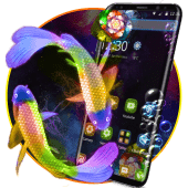 ?Neon Lucky Koi Fish Theme? Apk