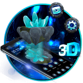 3D Crystal Theme 🌊🔮 Apk