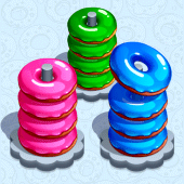 Donut Hoop Stack 3d Color Sort Apk