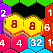 Merge Hexa Puzzle 3D 2048 Game Apk