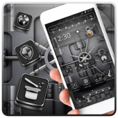 Gray Metal Safe Locker Theme Apk