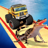 Under Water Monster Truck Ramp stunts Apk