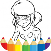 coloring game characters : lady bug cartoons Apk