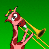 Red Giraffe Plays Trombone Apk