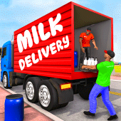 Cow Milk Delivery Truck Games Apk