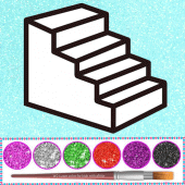 Glitter stairs coloring and drawing for Kids Apk