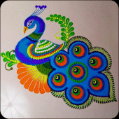 Peacock Rangoli Designs Apk