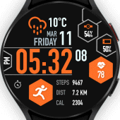 Hexane Digital Watch Face Apk