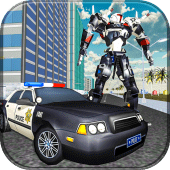 US Police Transform Robot Car Apk