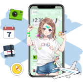 Summer Young Lovely Girl Theme Apk