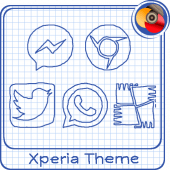 Sheet of notebook | Xperia™ Theme + icons Apk