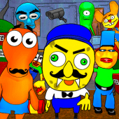 Sponge Neighbor Escape 3D Apk