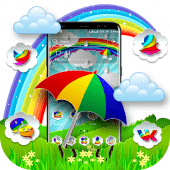 Rainbow Umbrella Theme Apk