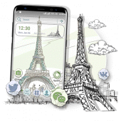 Sketch Eiffel Tower Theme Apk