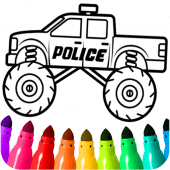 Monster Car and Truck Coloring Apk