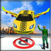 Flying Taxi Car Driving Games Apk