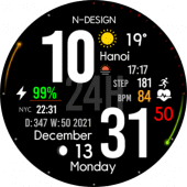 NTV340 - Big Digital Watchface Apk