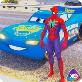 Super Heroes Lightning Car Stunts Apk