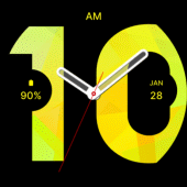 Hybrid Yellow Watch Face Apk