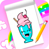 How to draw cute food Apk