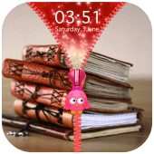 Books Zipper Lock Screen Apk