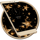 Golden star glitter theme Apk