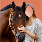 Horse With Girl Photo Suit Apk