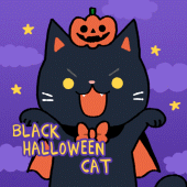 Black Halloween Cat Theme Apk