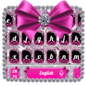 Diamond Bowknot Glitter Keyboard Theme Apk